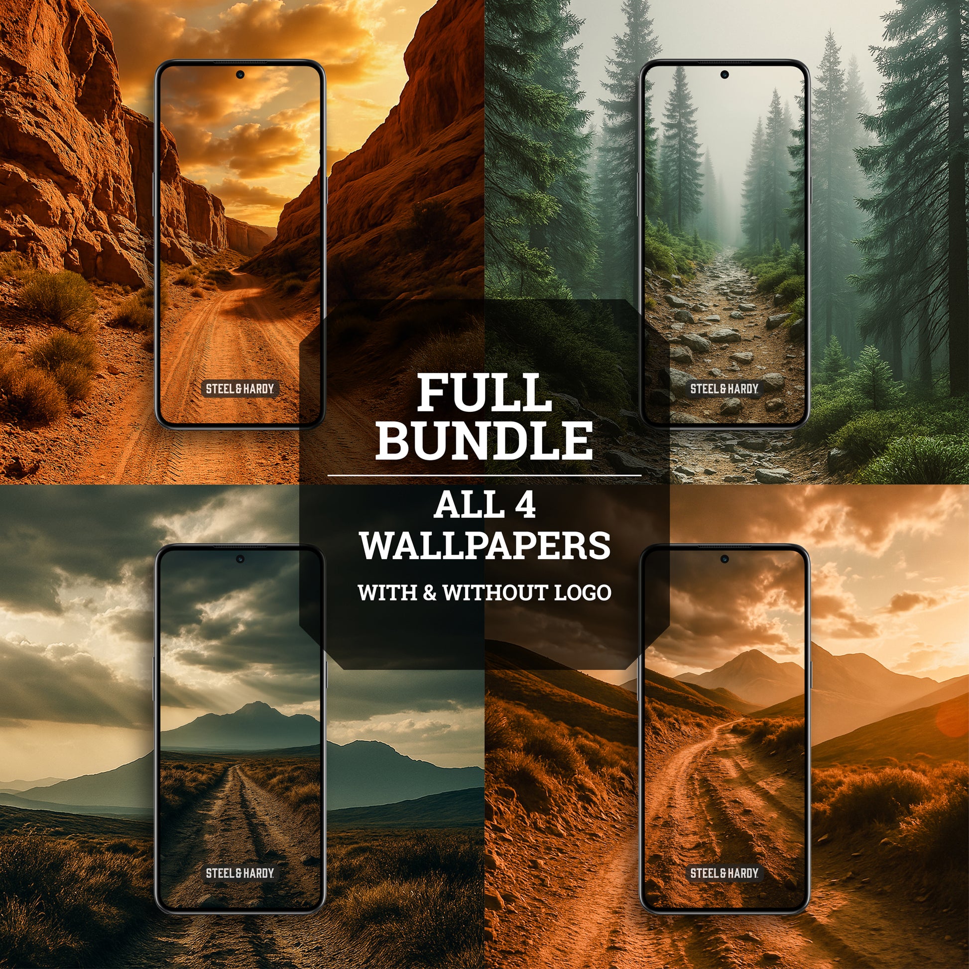 Steel & Hardy mobile wallpaper - Ridge Trail at golden hour from Roam Series Vol. 01 Bundle